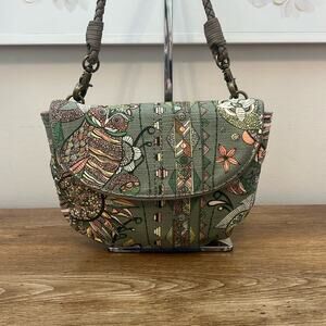 Sakroots Signature Peace Print Fold Over Mini Bag in Spirit Desert